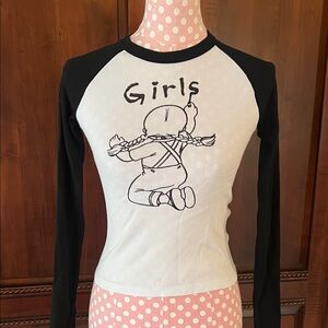 Brandy Melville Girls Baseball Tee